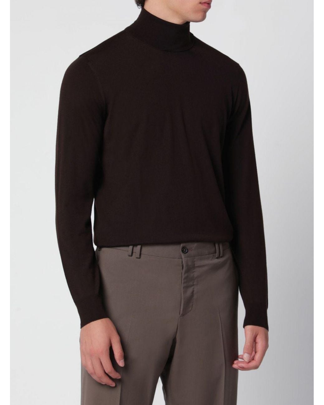 Drumohr Black Turtleneck Jumper for men