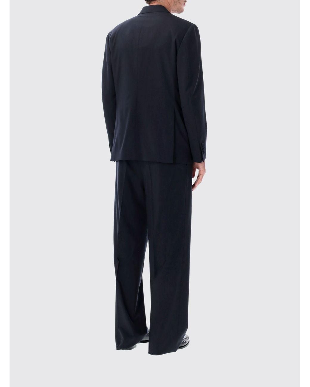 Lardini Blue Double-Breasted Stretch Virgin Wool Ceremony Suit for men