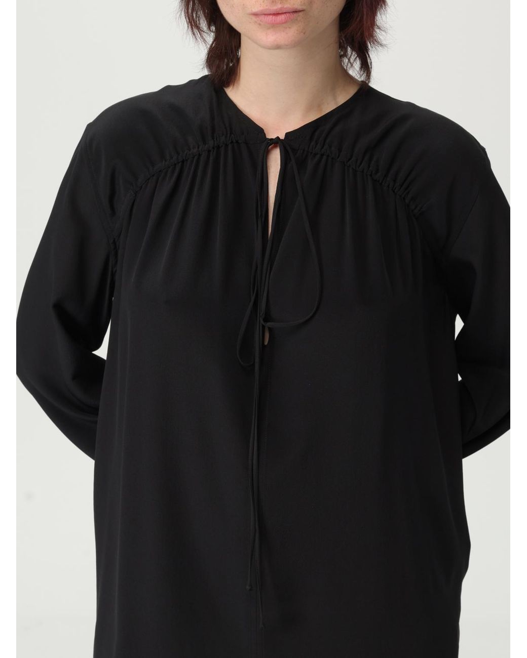 Victoria Beckham Black Relaxed Fit Long Sleeve Top