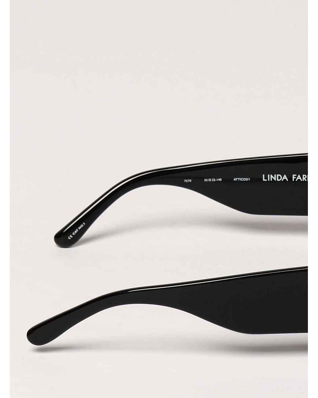 The Attico Black Linda Farrow X Marfa Acetate Sunglasses