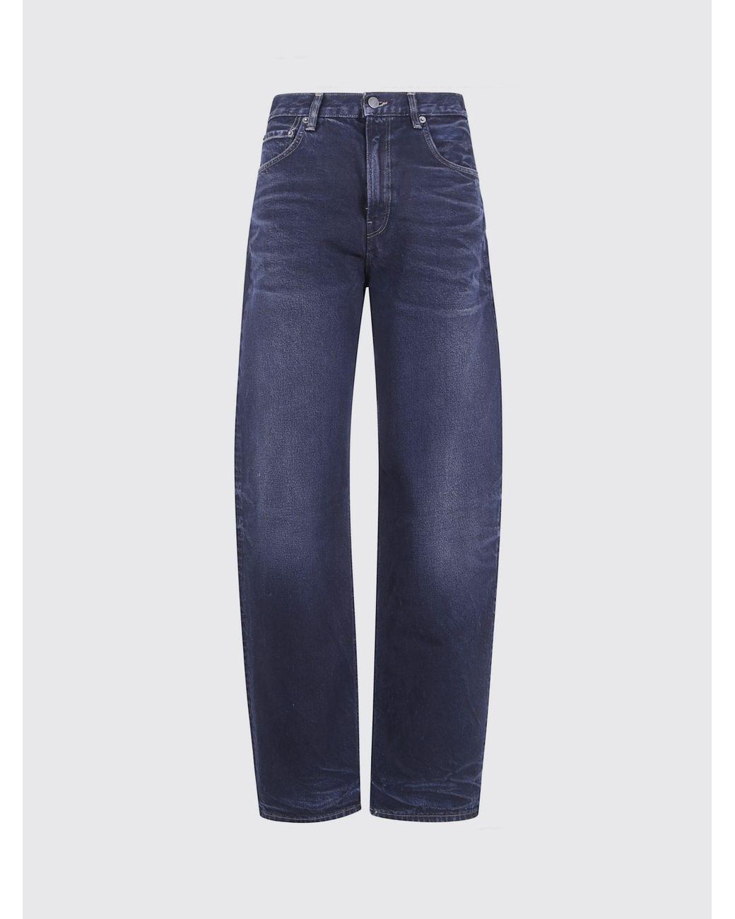 Haikure Blue Bibi Mid-Rise Five-Pocket Baggy Jeans