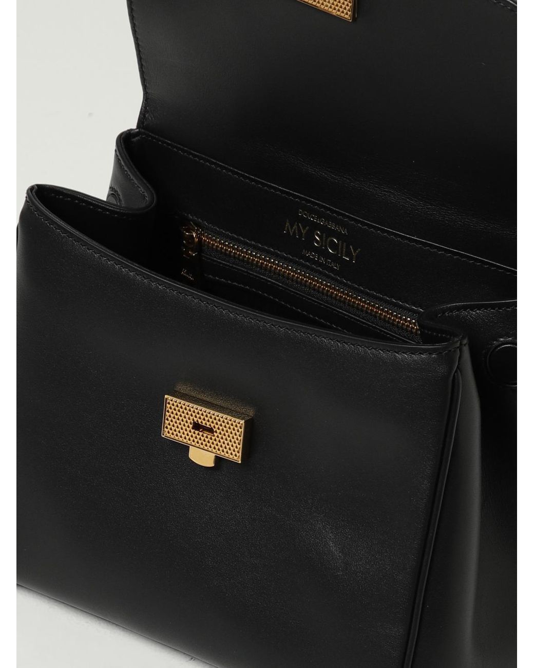 Dolce & Gabbana Black Dolce &Amp Gabbana My Sicily Calf Leather Bag