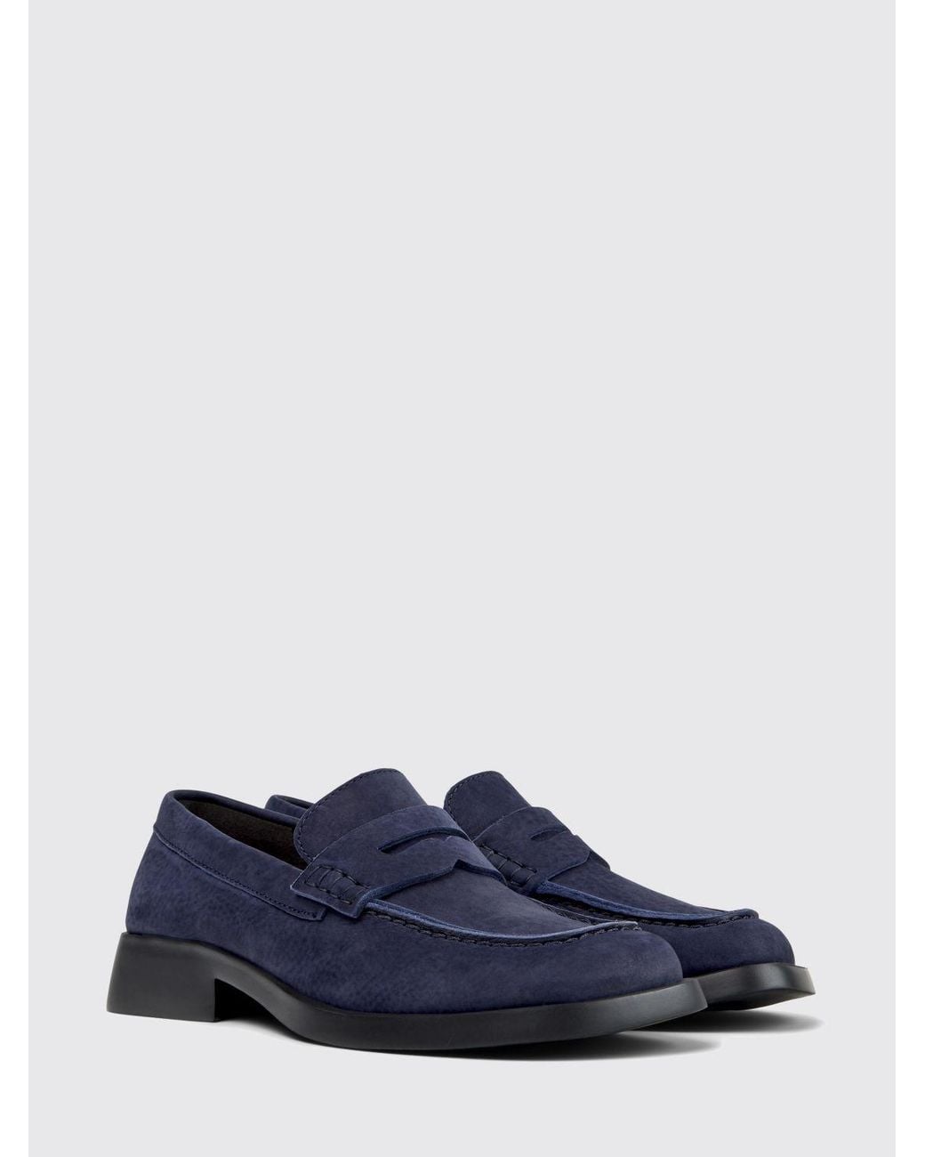 Camper Blue Nubuck Loafers