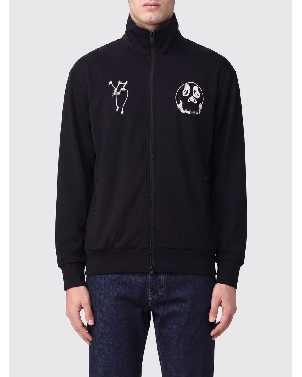 Y-3 Blue High Neck Zip-Up Track Jacket for men