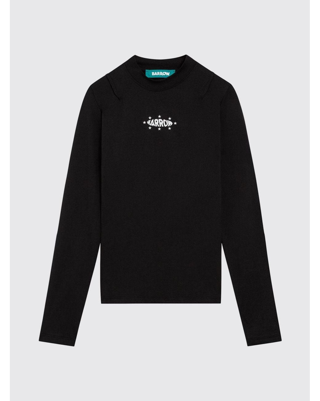 Barrow Black Slim Fit Long-Sleeved T-Shirt