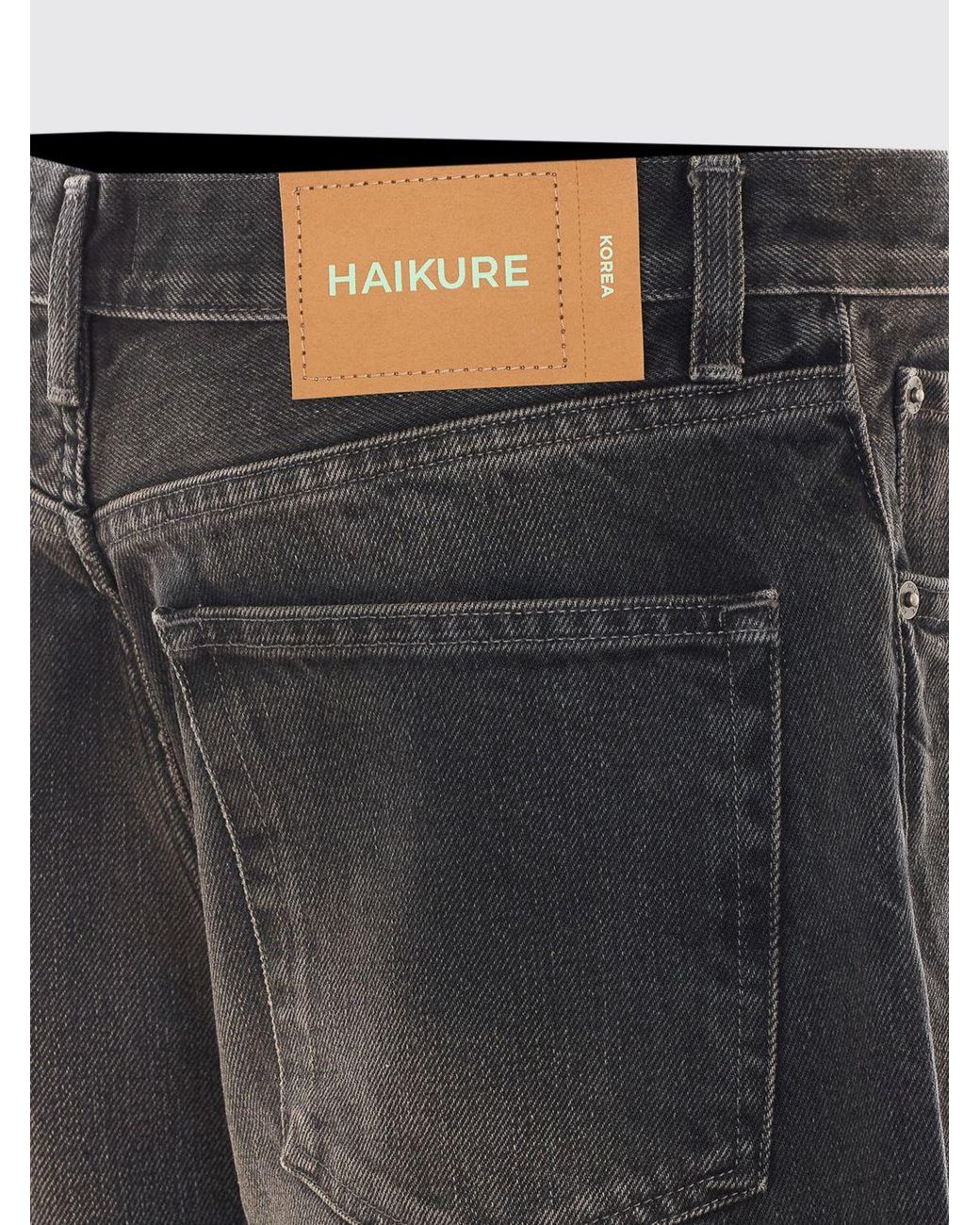 Haikure Blue Korea High-Waisted Straight Fit Jeans