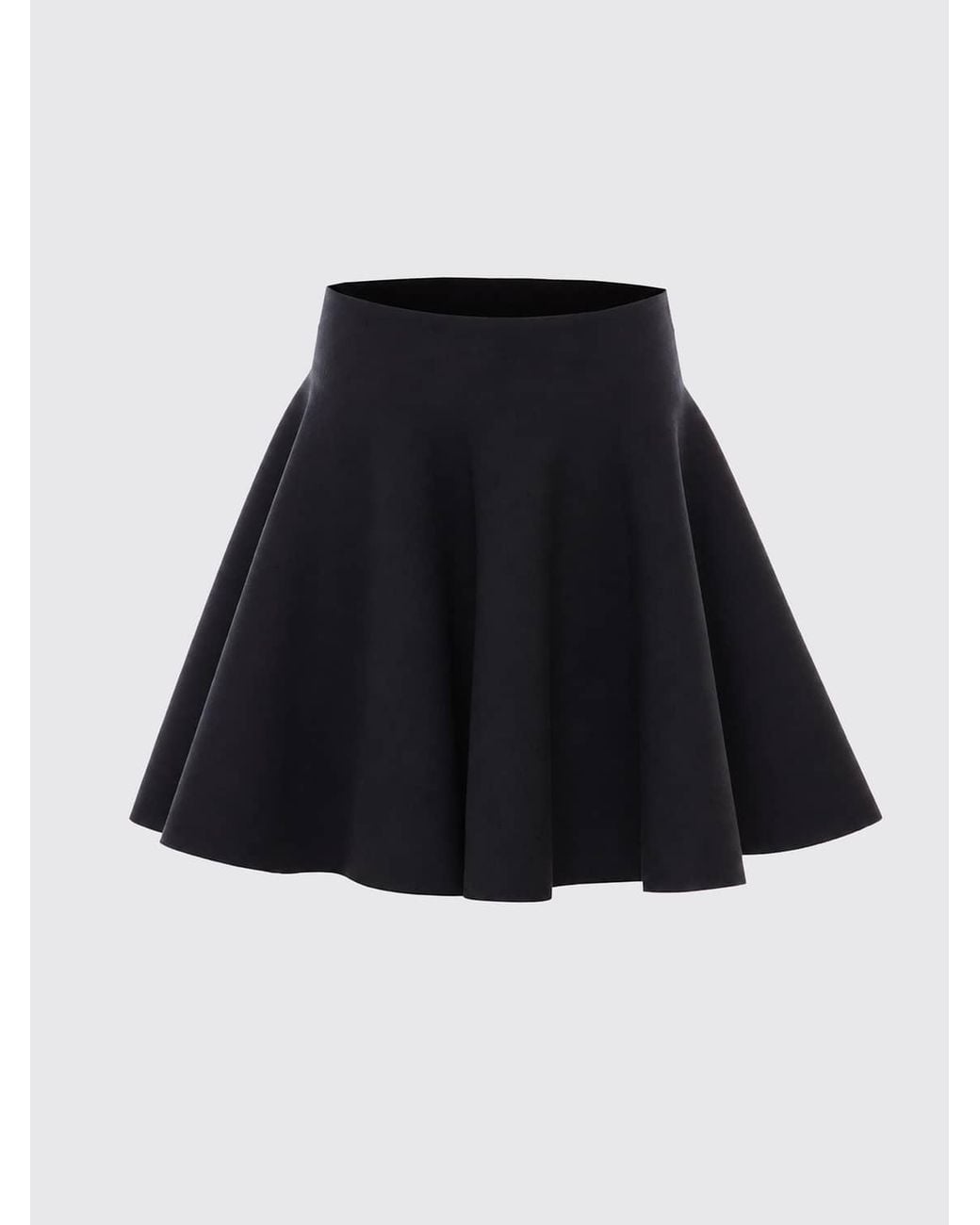 Alaïa Black High-Waisted Flared Knit Mini Skirt