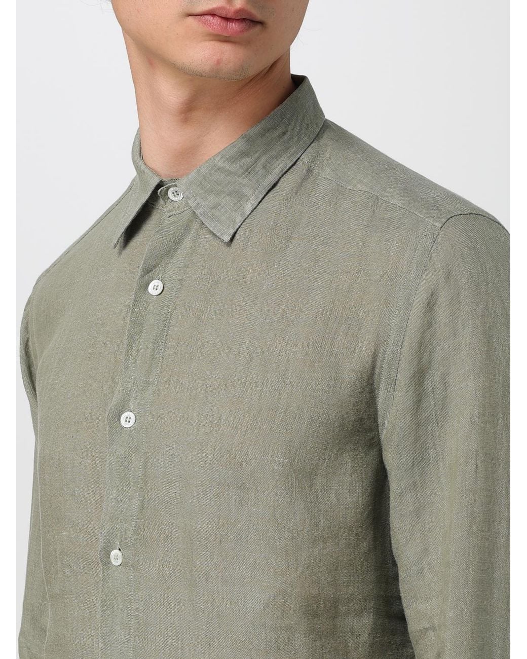 Kampos Green Linen Shirt for men