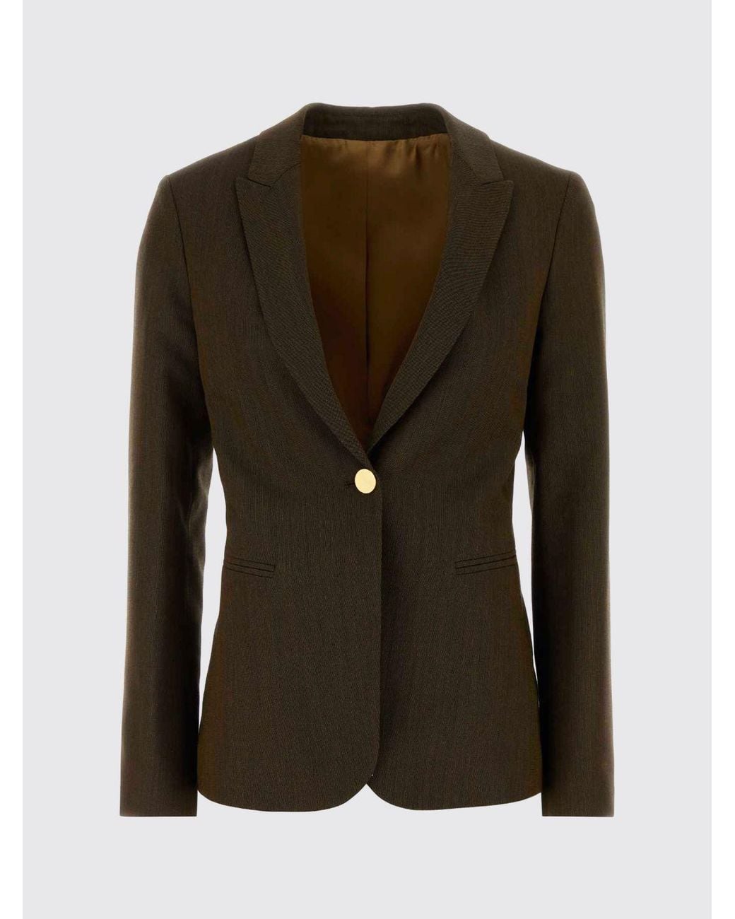 Alberta Ferretti Black Single-Breasted Virgin Wool Blend Cropped Blazer With Peaked Lapels