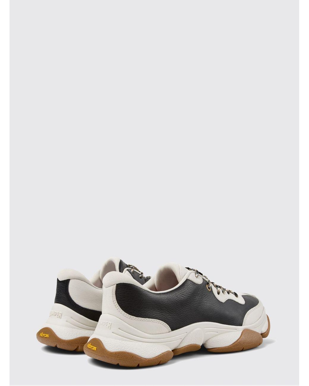 Camper White Twins Leather And Suede Sneakers for men