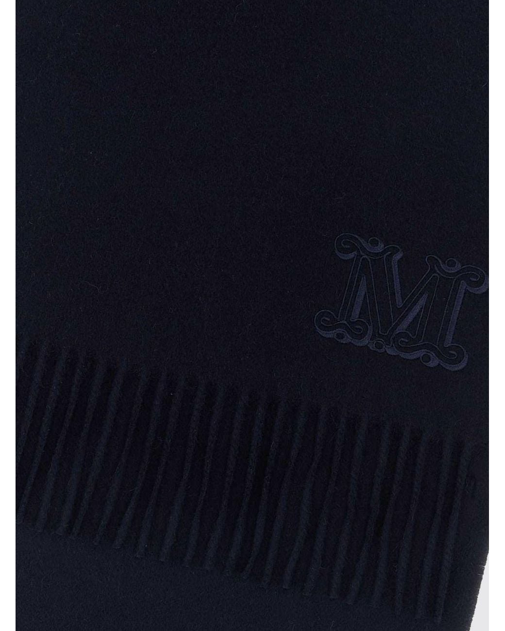 Max Mara Blue Dalia Cashmere Scarf