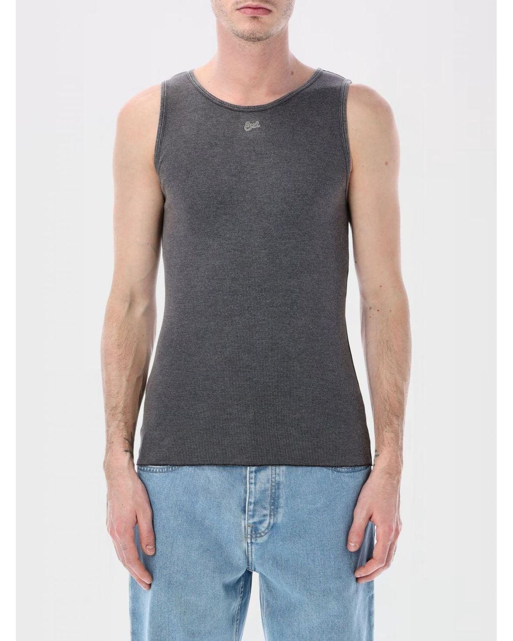 ERL Blue Basic Cotton Blend Tank Top for men
