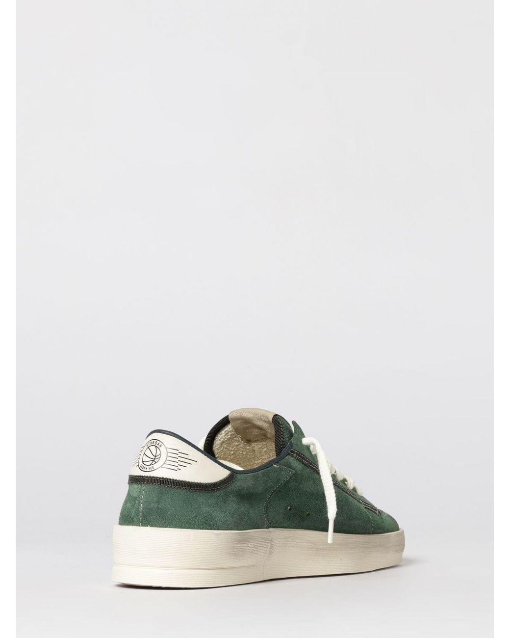 Golden Goose Deluxe Brand Green Stardan Used Suede Sneakers for men