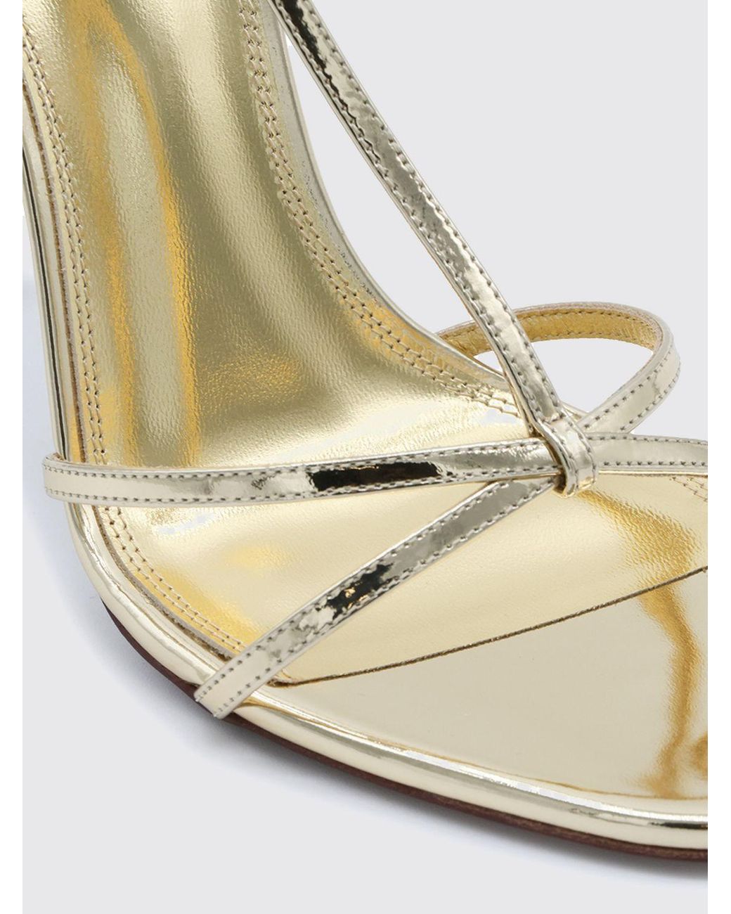 Paris Texas White Lidia Laminated Leather High Stiletto Heel Sandals
