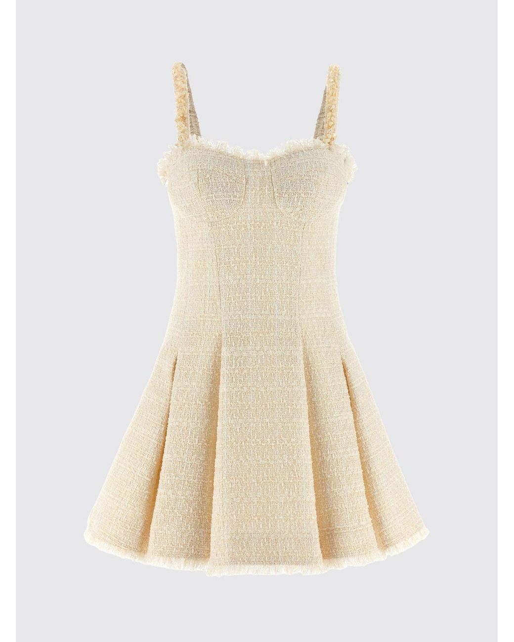 Balmain Natural Tweed Mini Dress