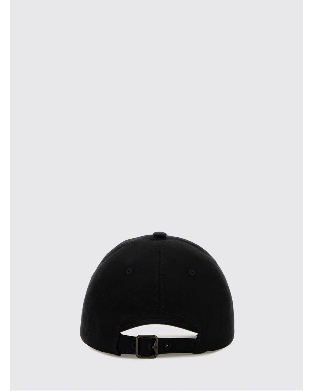 Burberry Black Cotton Twill Hat With Embroidered Logo