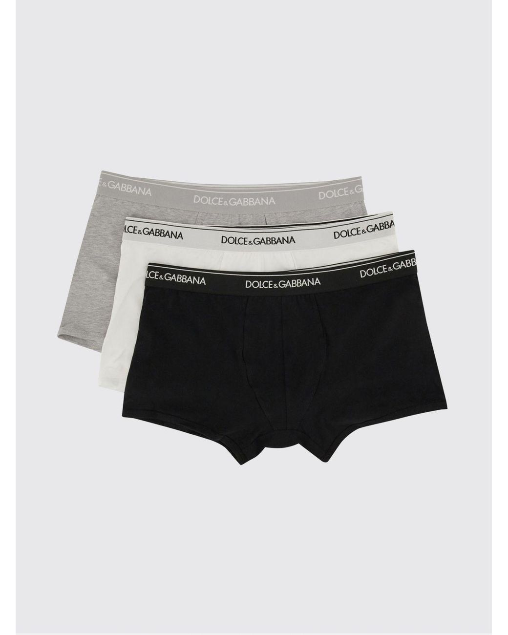 Dolce & Gabbana Black Dolce &Amp Gabbana Set Of Stretch Cotton Boxer Briefs for men