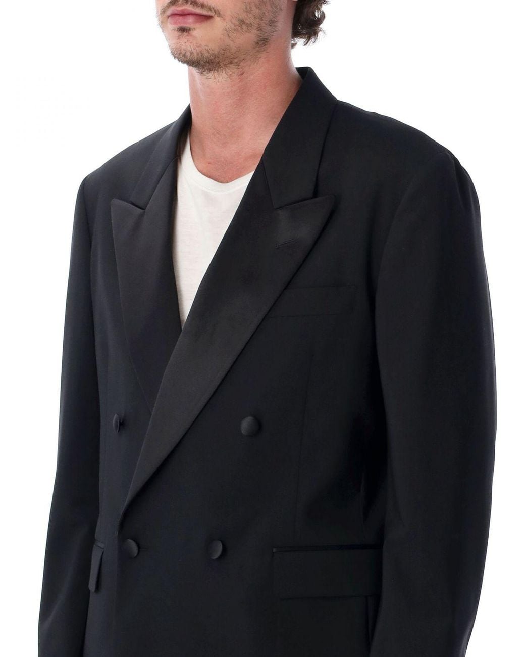 Lardini Blue Double-Breasted Virgin Wool Suit For Formal Occasions for men