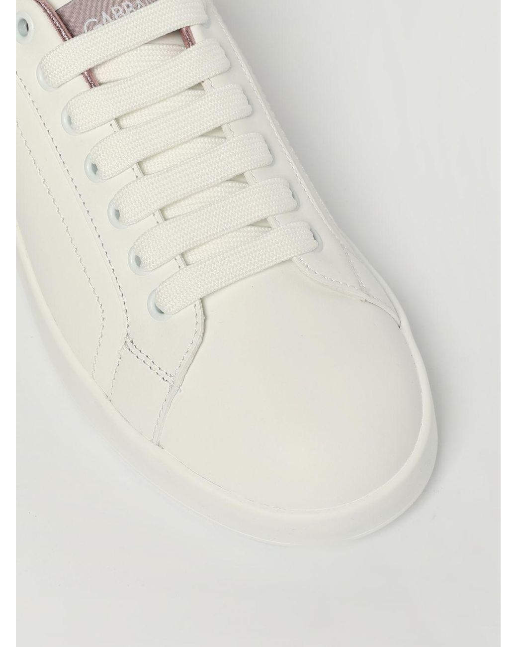 Dolce & Gabbana Natural Dolce &Amp Gabbana Portofino Leather Sneakers