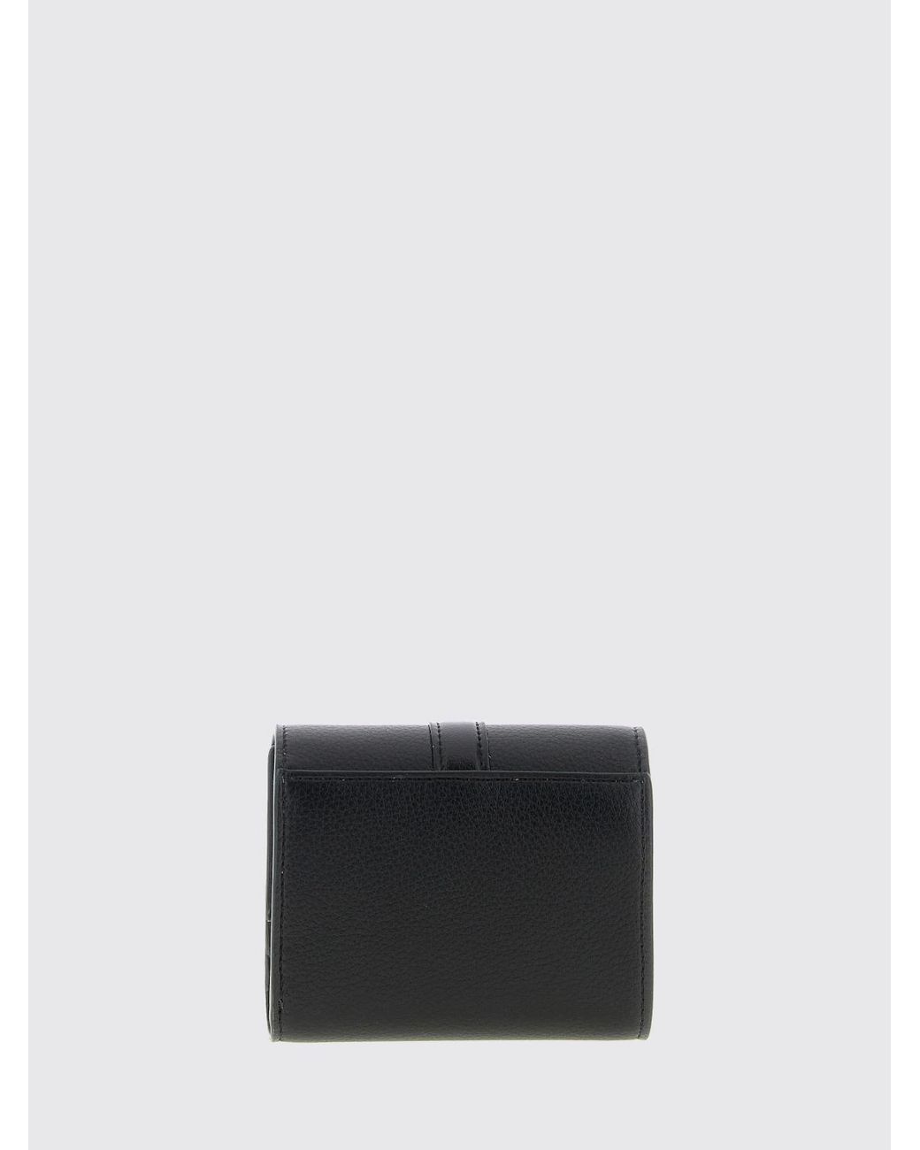 Stella McCartney White Falabella Grained Synthetic Leather Wallet With Lock