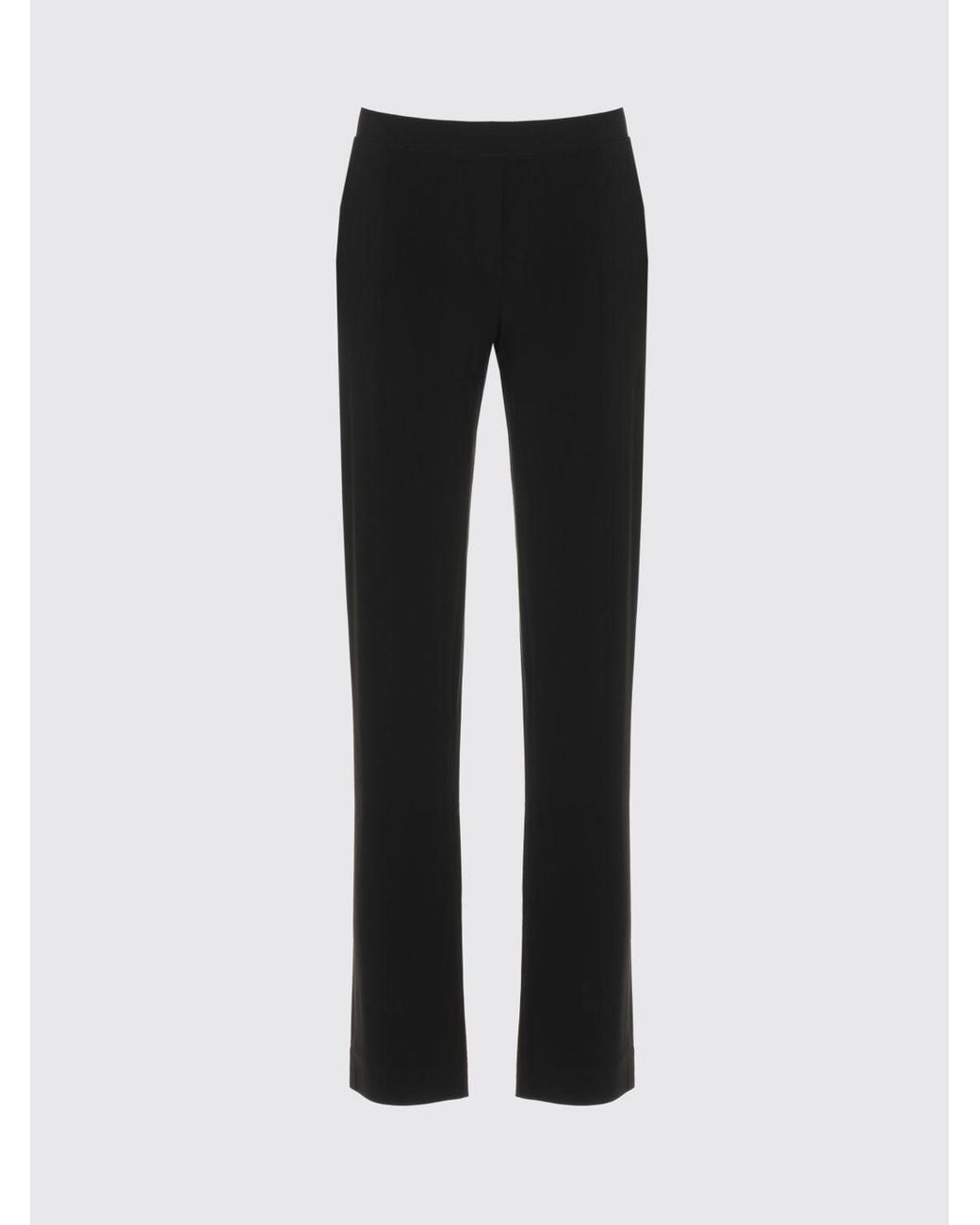 Norma Kamali Black Slim Fit Straight Trousers