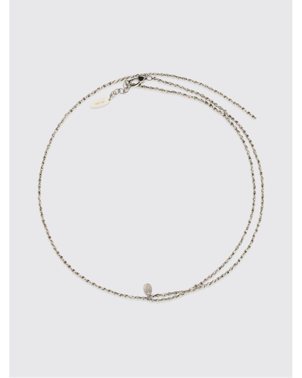 Brunello Cucinelli White Faceted Metal Necklace