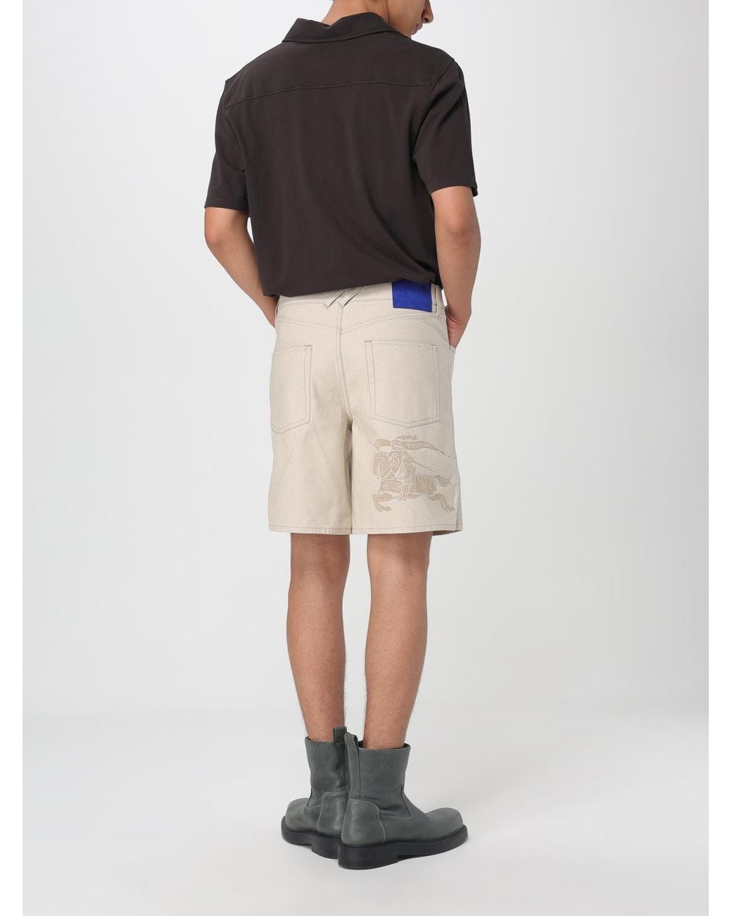 Burberry Natural Casual Twill Shorts for men