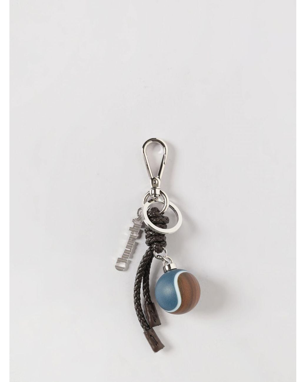 Church's White Brass And Woven Leather Keychain With Charms for men