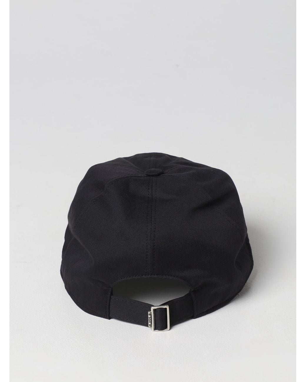 MSGM Black Hat In Cotton for men