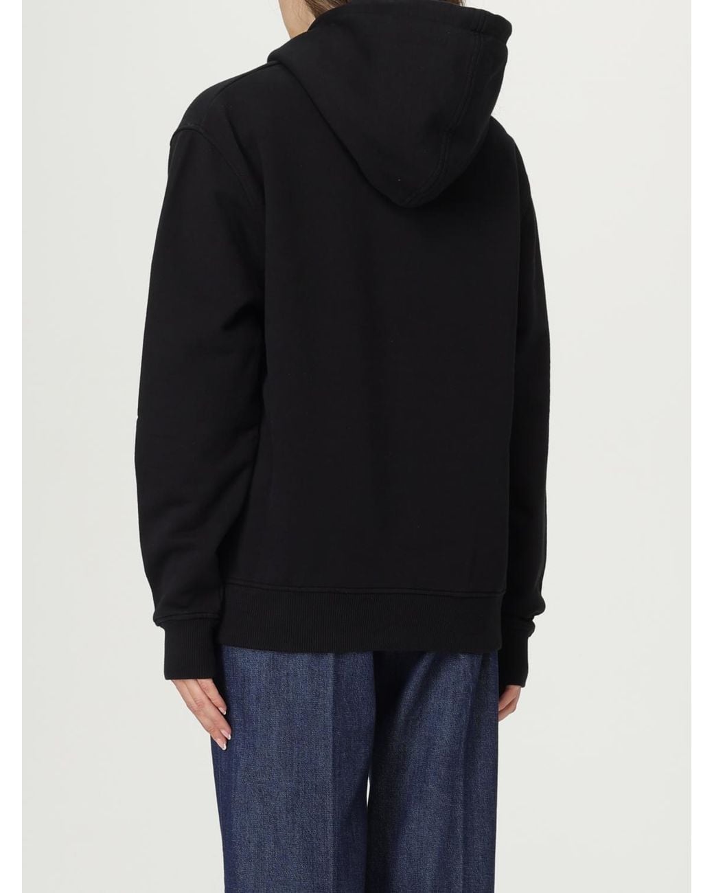 AMI Black Kapuzenpullover Aus Baumwolle Mit Logo