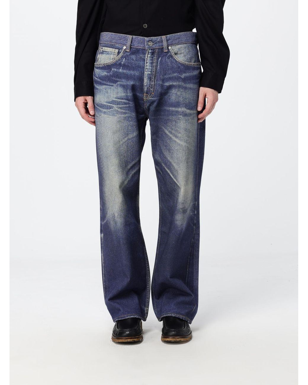 Our Legacy Blue Our Third Cut Abstract Print Straight Jeans for men