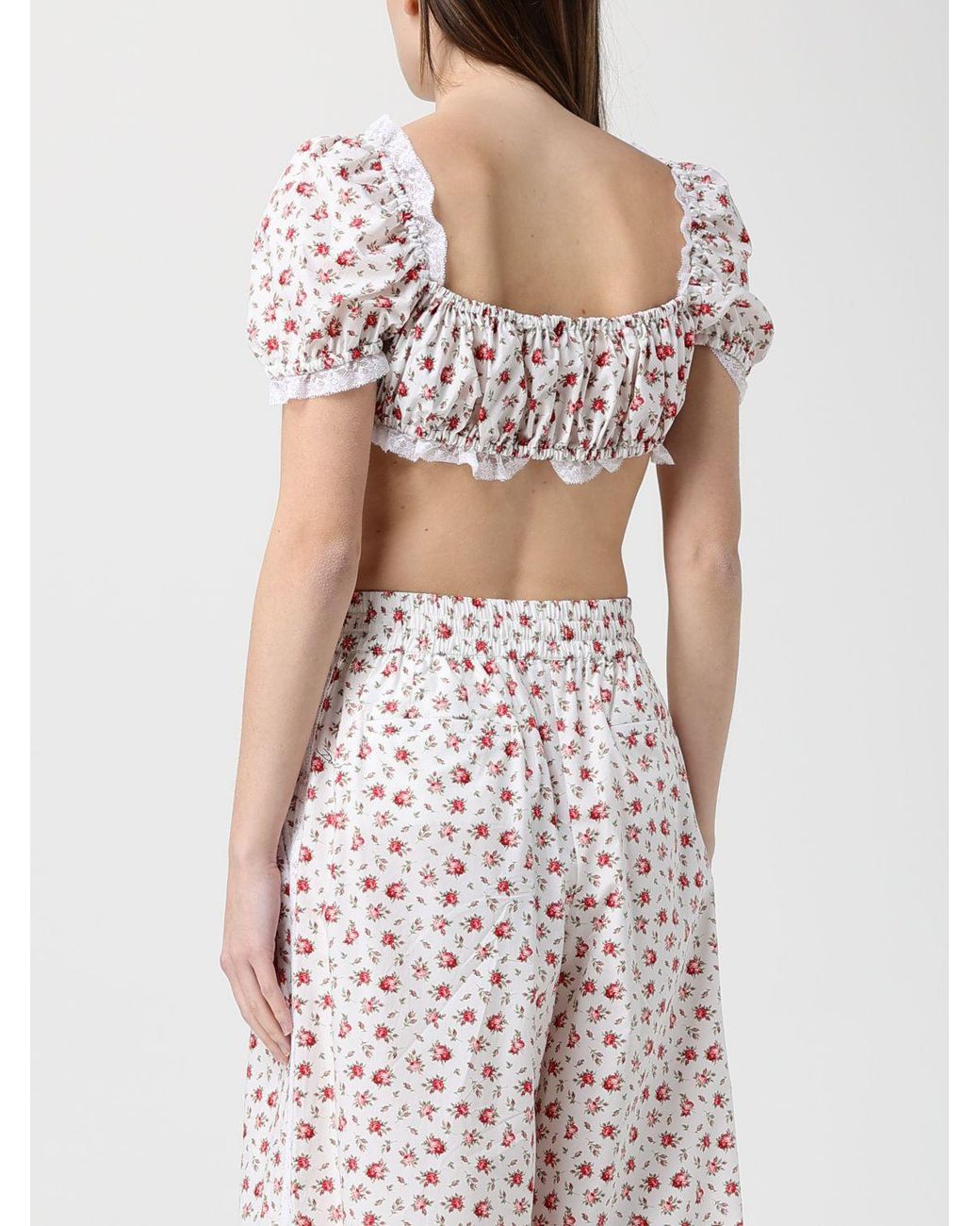Dolce & Gabbana Multicolor Dolce &Amp Gabbana Floral Crop Top