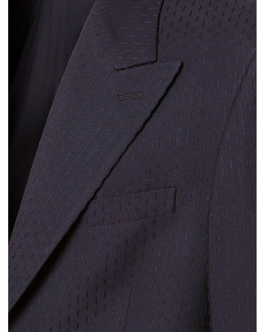 Fendi Blue Single-Breasted Wool And Cotton Blazer for men