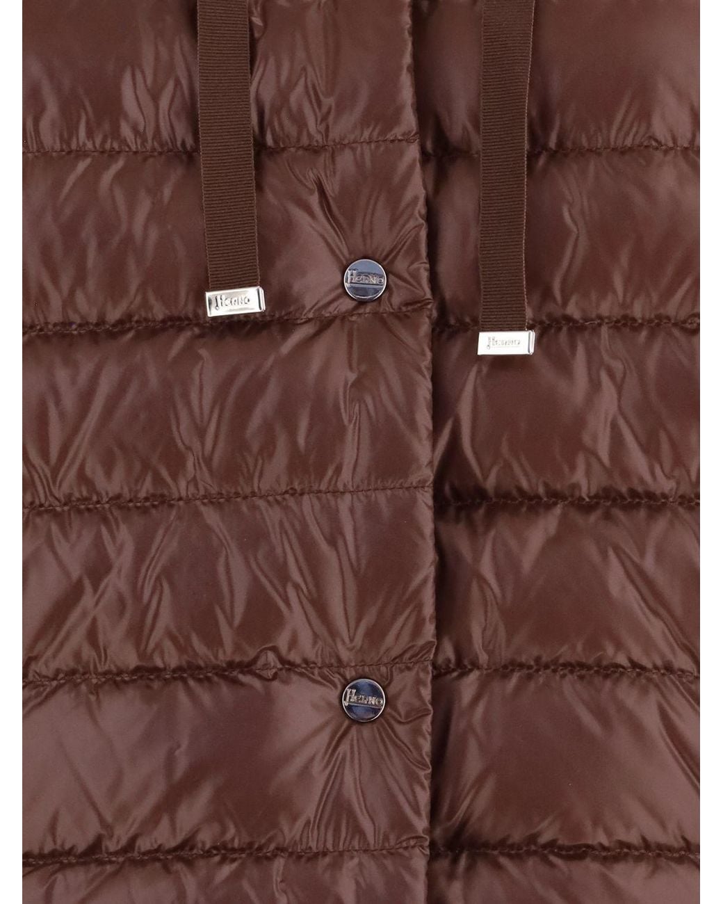 Herno Red Short Waterproof Nylon Down Jacket With Hood And Ribbed Cuffs