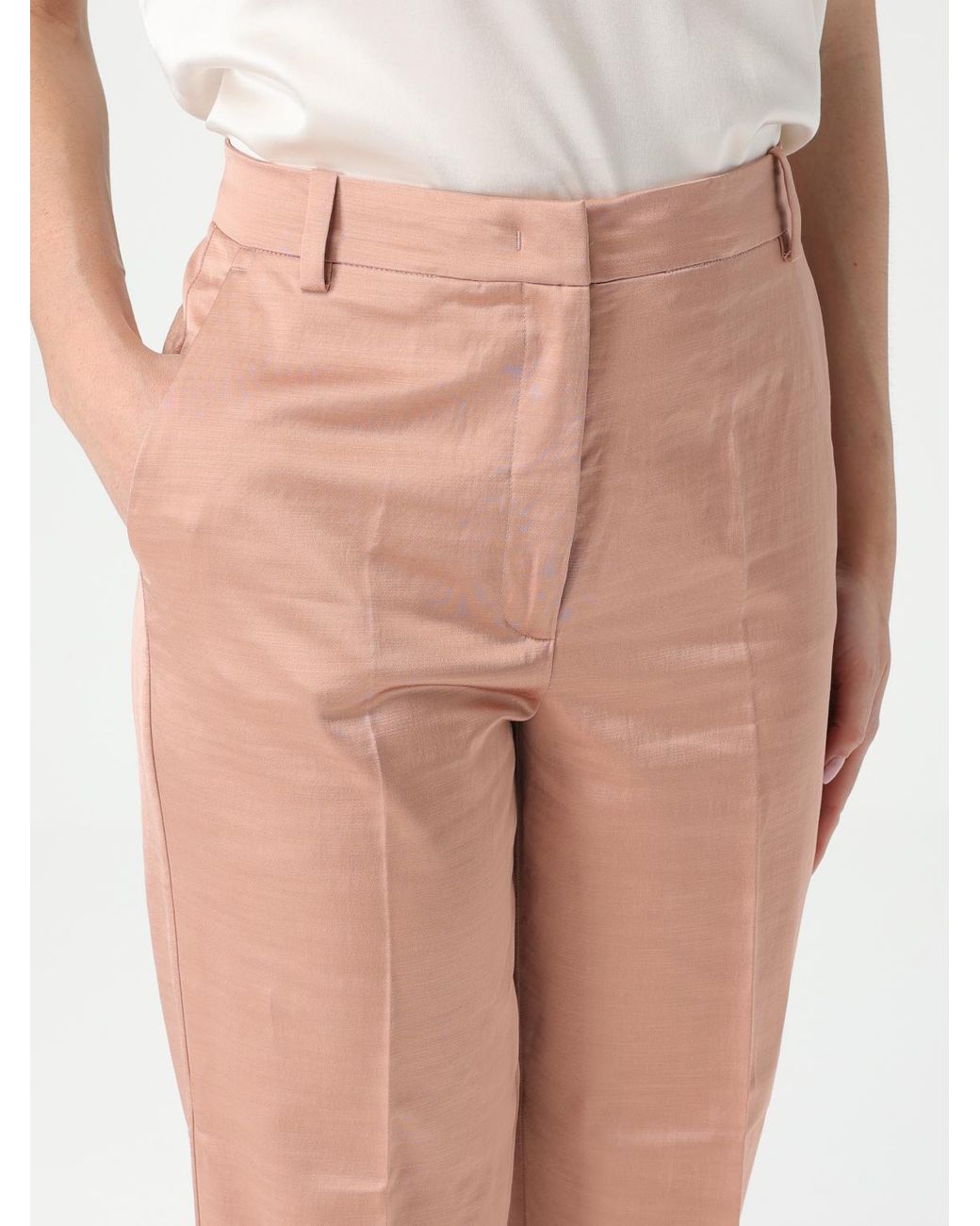 Pinko Pink Wide Leg Trousers