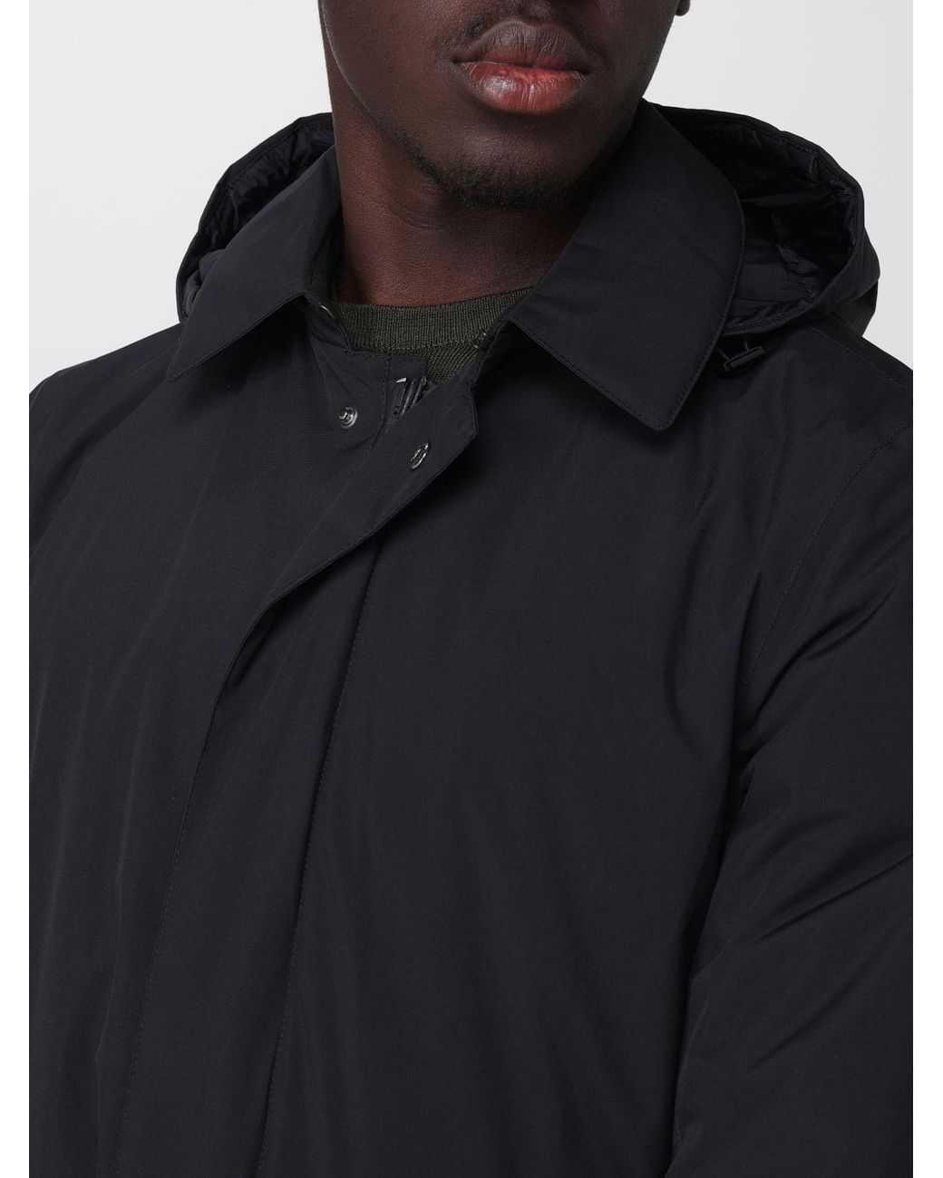 Herno Blue Water-Repellent Hooded Windbreaker Jacket for men