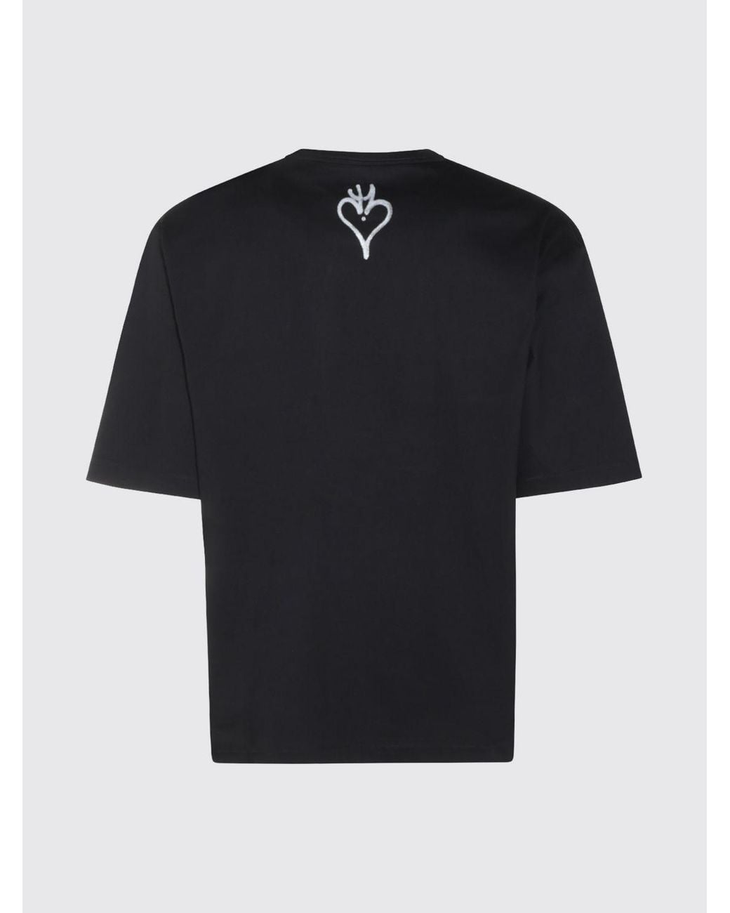 Y-3 Red Short-Sleeved Cotton T-Shirt With Graphic Print for men