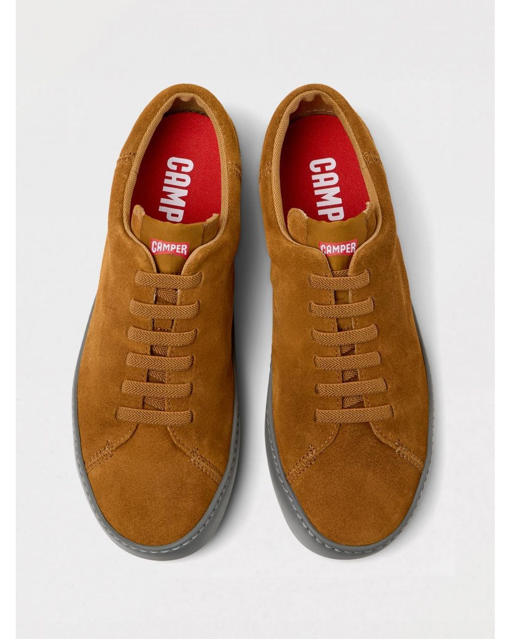 Camper Brown Peu Touring Suede Sneakers for men
