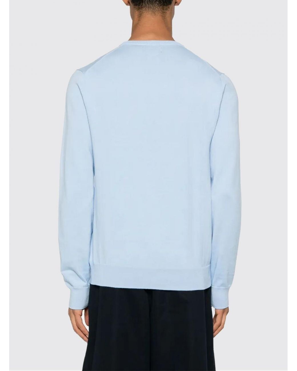 Polo Ralph Lauren Blue Basic Crewneck Sweater With Mini Logo for men
