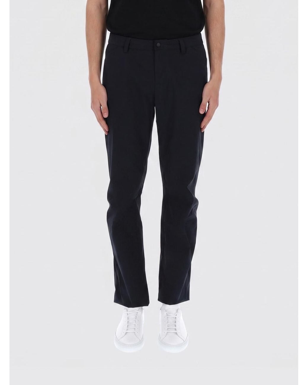 Aspesi Black Cotton Chino Trousers for men