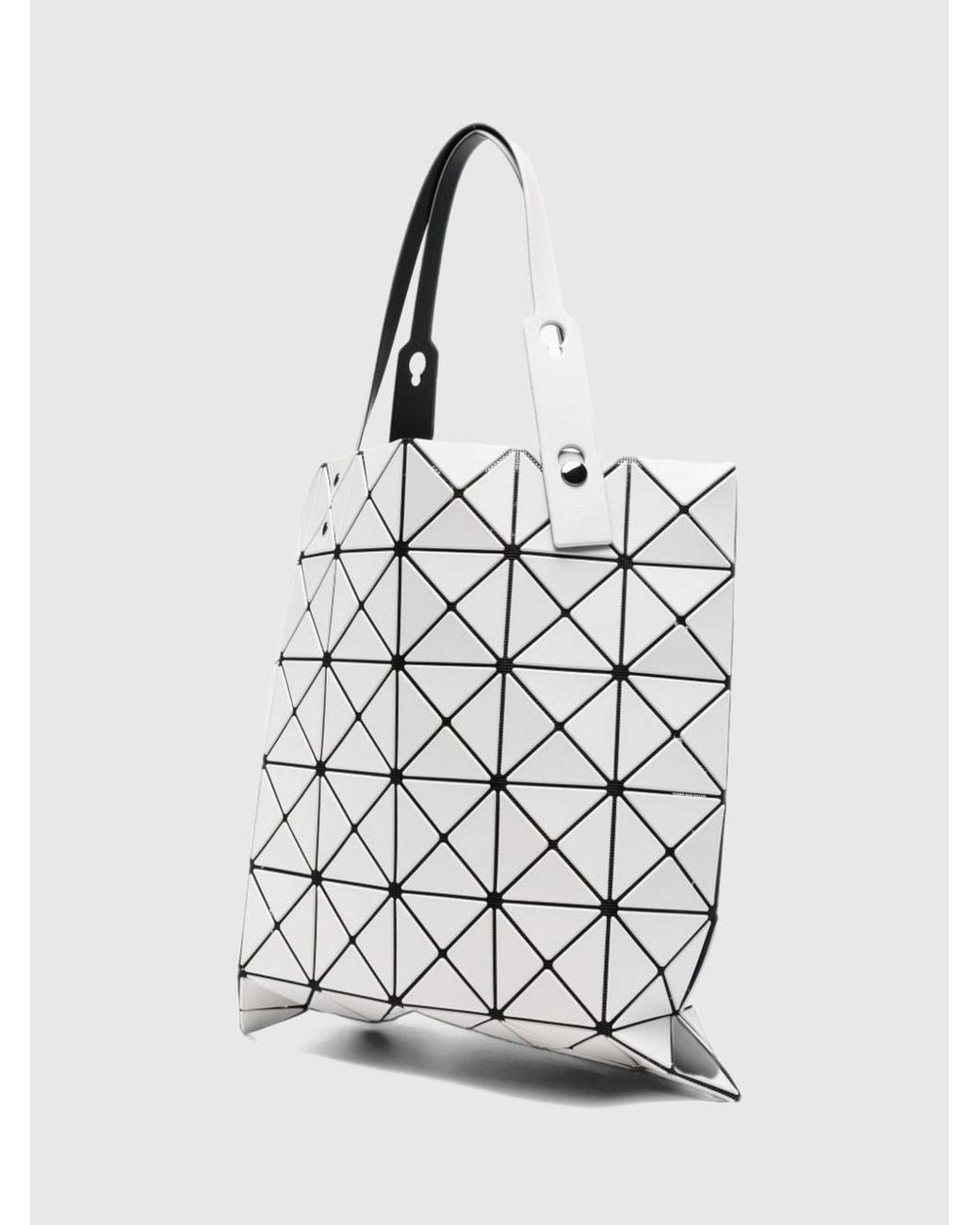 Issey Miyake White Lucent Geometric-Panel Tote Bag