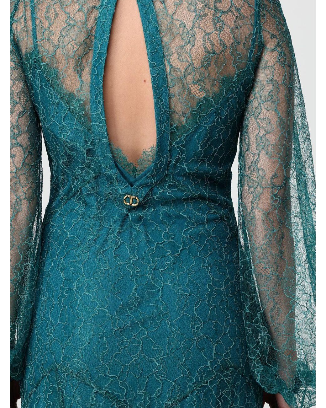 Twinset Dress in Green | Lyst
