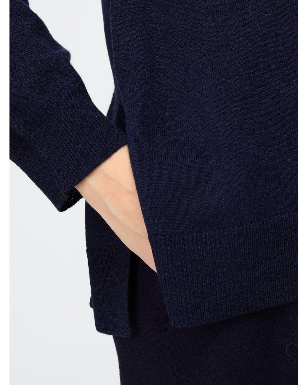 Kangra Blue Slim Fit Pure Wool Crewneck Jumper