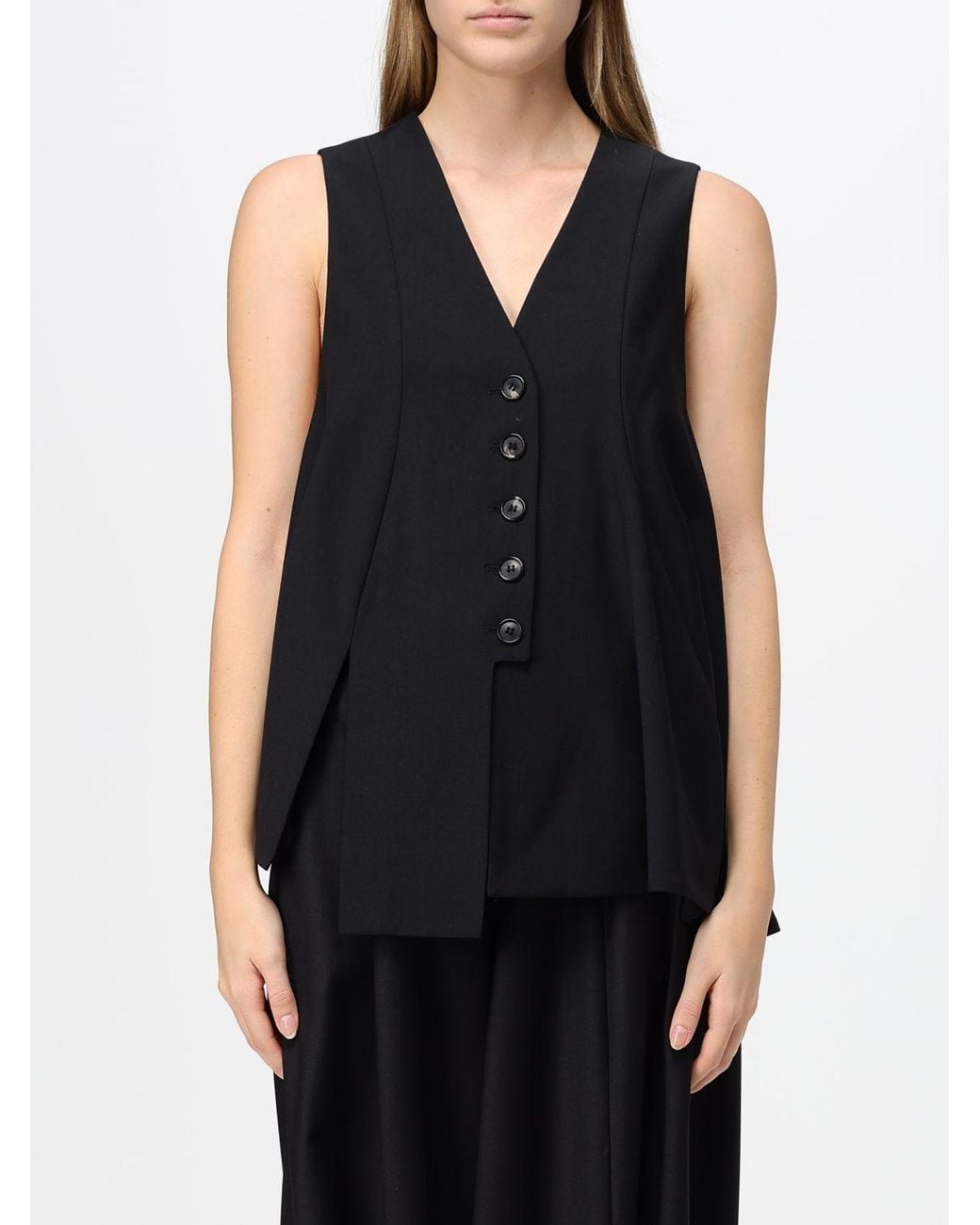MEIMEIJ Black Single-Breasted Tailored Waistcoat