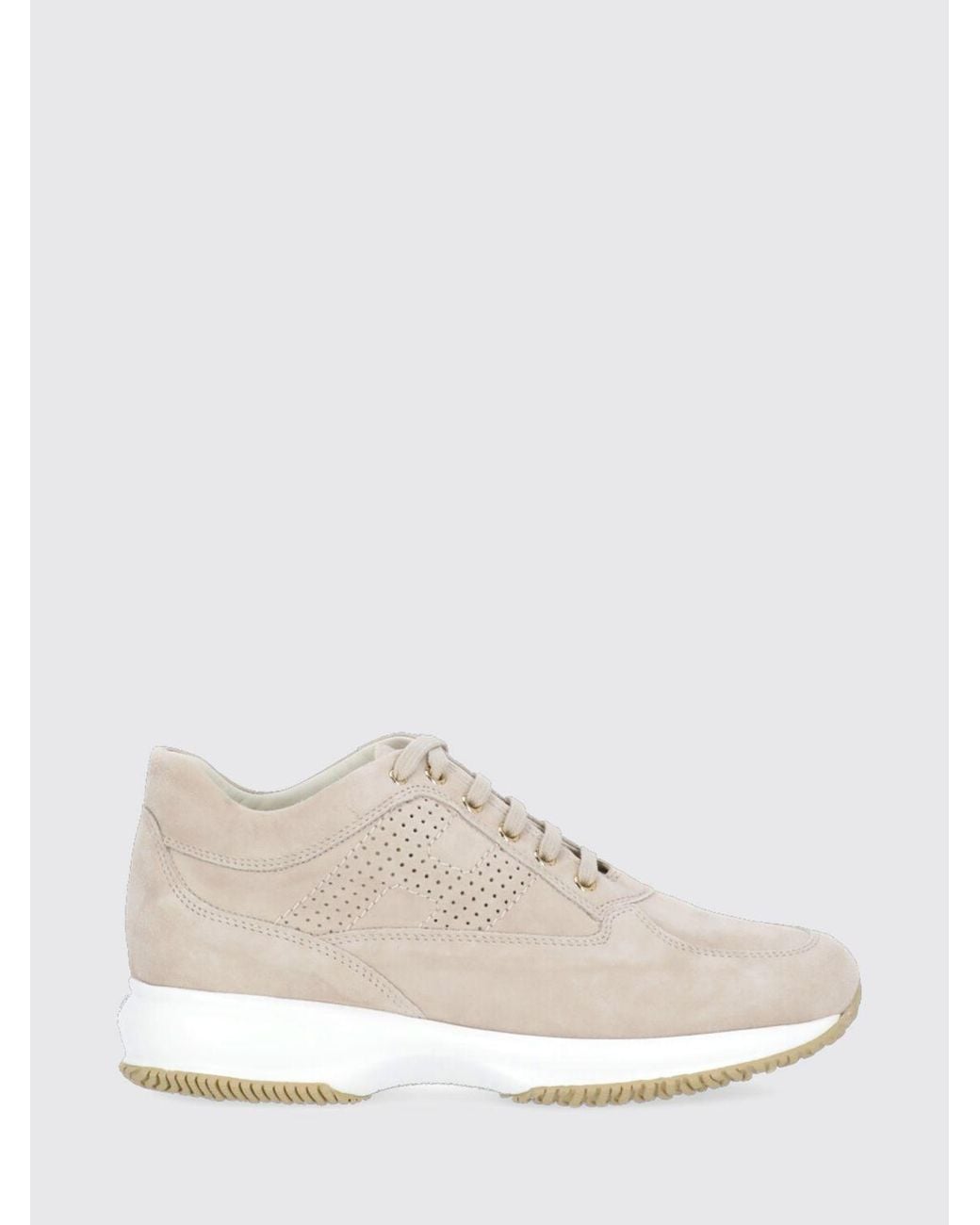 Hogan White Interactive Suede Sneakers