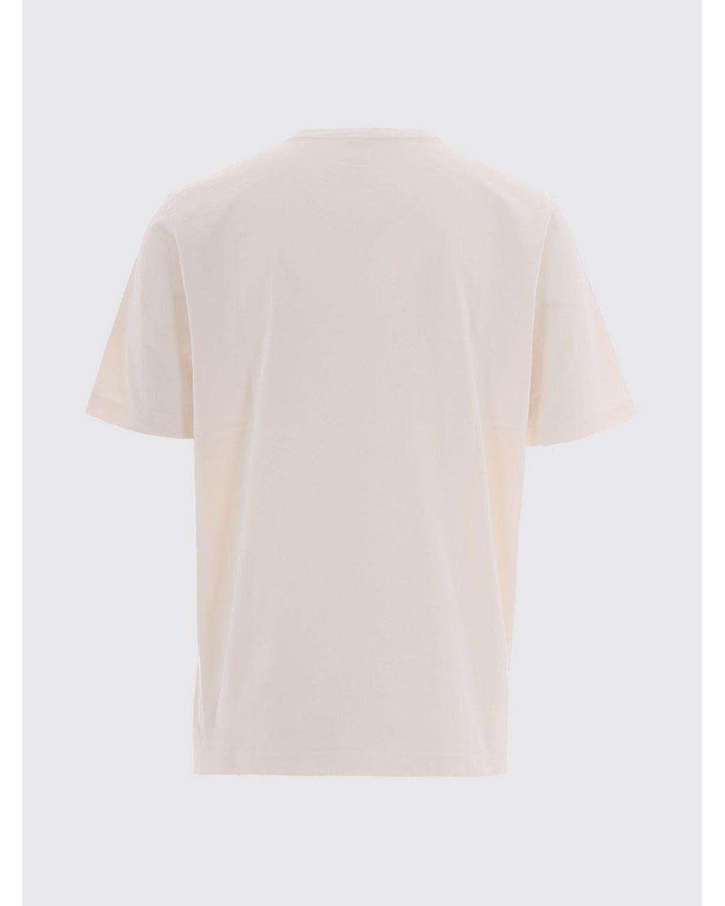 Maison Kitsuné White Maison KitsunÉ Cotton T-Shirt With Mini Logo for men