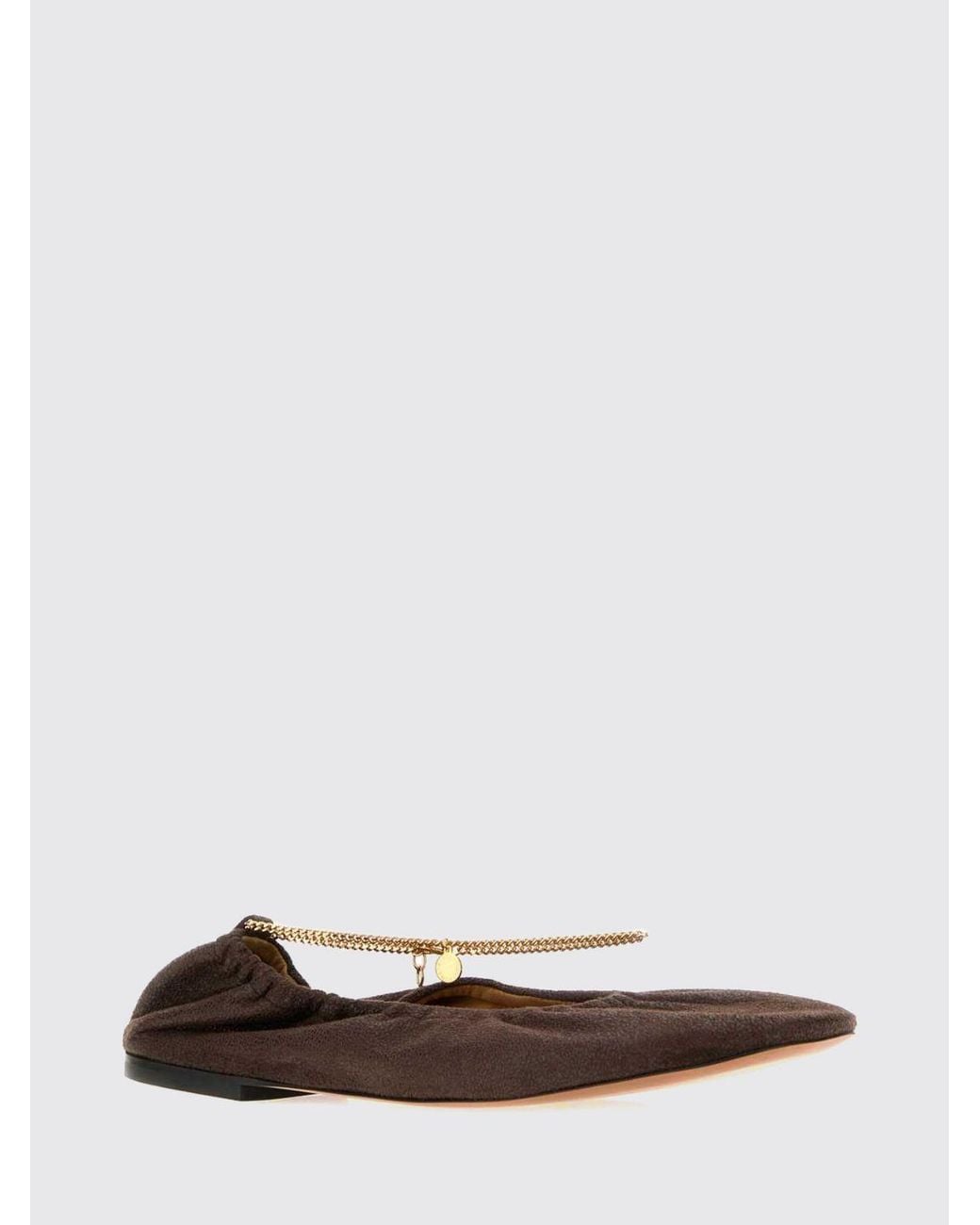 Stella McCartney White Eco Alter Mat Ballet Flats With Ankle Strap
