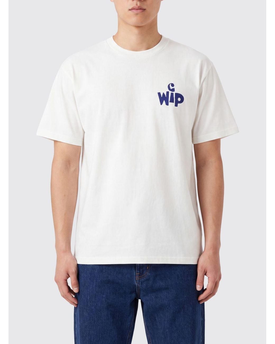 Carhartt White Organic Cotton T-Shirt With Graphic And Slogan Print for men