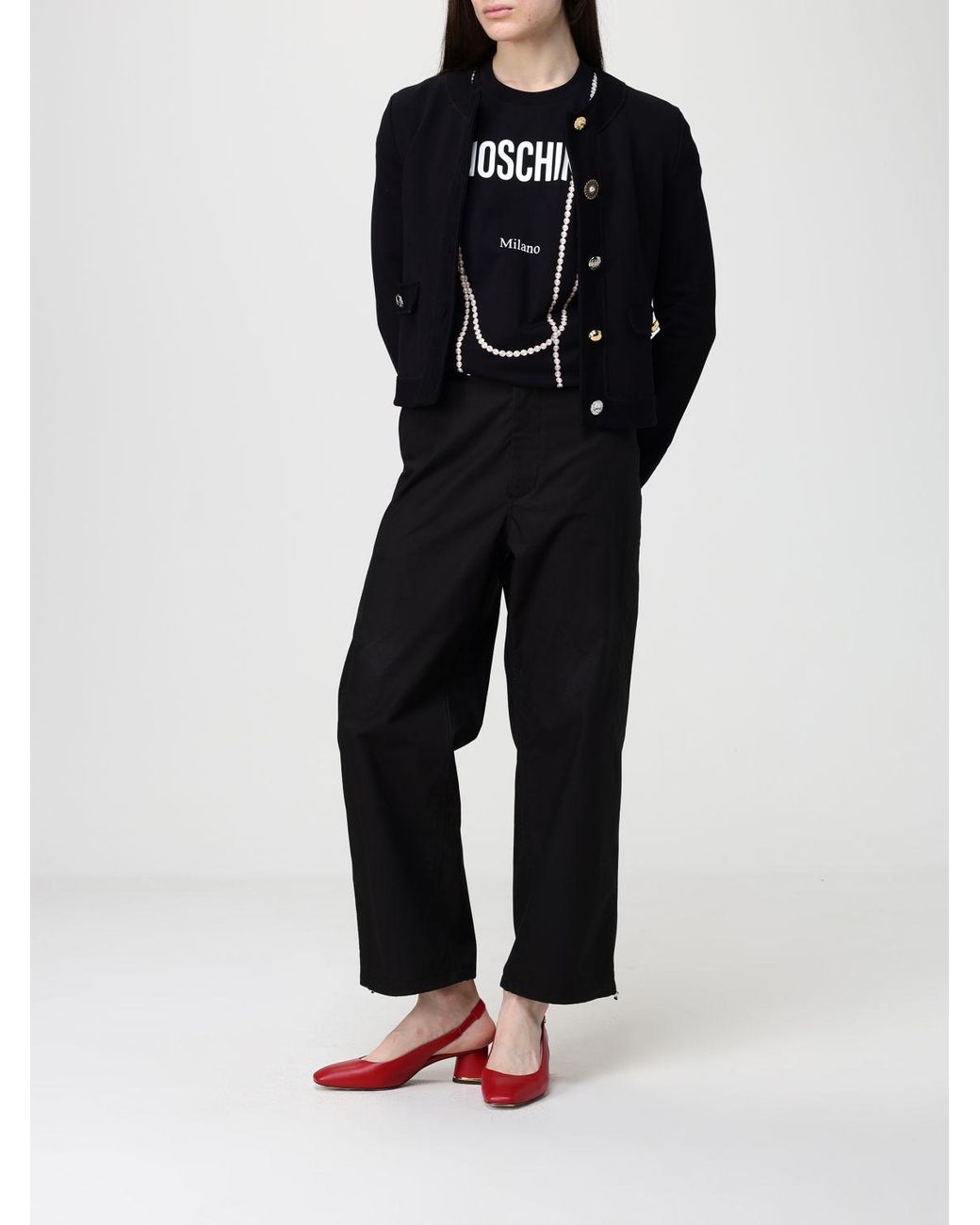 Moschino Couture Black Cotton Cardigan