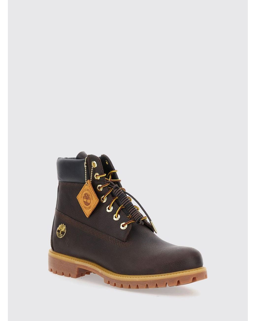 Timberland Brown Premium 6-Inch Water-Repellent Leather Boots With Padded Ankle for men